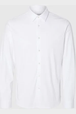 SELECTED Camisa manga larga 16094593 JERSEY SHIRT-BRIGHT WHITE para hombre