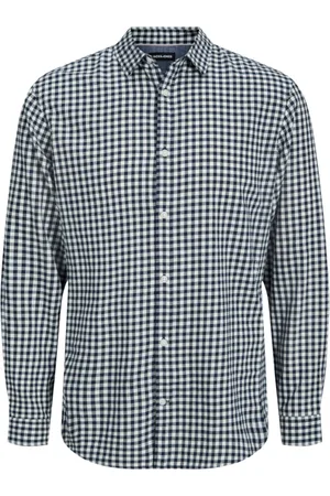 JACK & JONES Camisa manga larga 12181602 JJEGINGHAM TWILL SHIRT L/S NOOS CLOUD DANCER para hombre