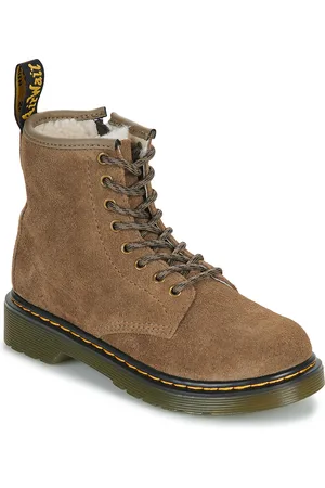 Dr. Martens Botines Serena J Dark Khaki Bronx Suede para niño