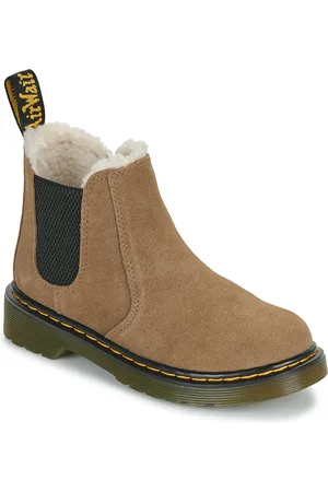 Dr. Martens Botines Leonore J Dark Khaki Bronx Suede para niño