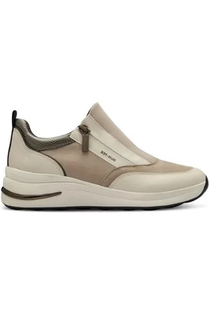 Tamaris Deportivas Moda DEPORTIVA IMPERMEABLE 83713 PIEL-LICRA BEIG para mujer
