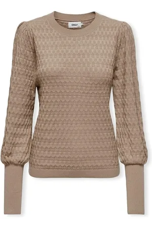 ONLY Jersey Noos Faye Life Knit - Silver Mink para mujer