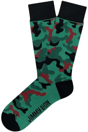 Jimmy Lion Calcetines CALCETINES VERDES CAMO para mujer