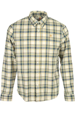 Timberland Camisa manga larga Stretch Poplin Check Shirt Angora Yd para hombre