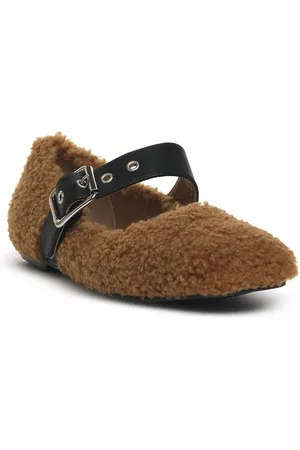 HADEL Bailarinas PELLICCIA CAMEL para mujer