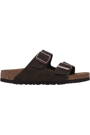 Birkenstock Sandalias Arizona Suede Leather Narrow - Mocca para mujer