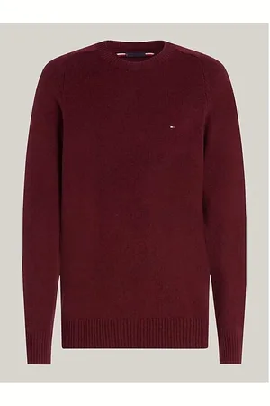 Tommy Hilfiger Jersey MW0MW36535 LAMBSWOOL-TVY DEEP ROUGE HTR para hombre