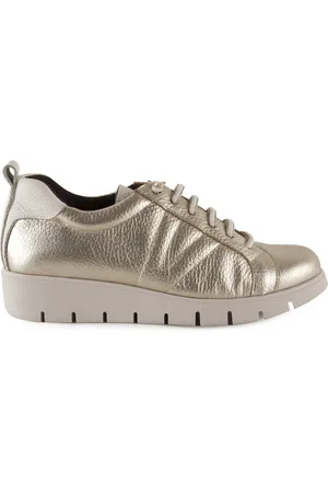 Chamby Zapatos |Zapatillas piel casual doradas|Mujer para mujer