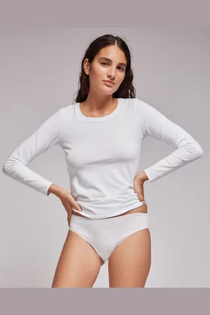 GISELA Vestido Camiseta interior manga larga algodón para mujer
