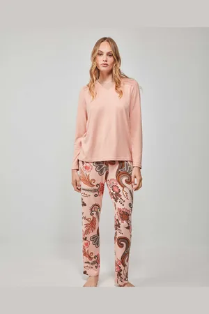 GISELA Pijama Pijama largo en tejido punto de viscosa ajustado para mujer