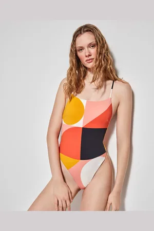 GISELA Bañador Bañador con foam extraíble estampado geométrico para mujer