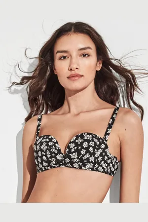 GISELA Bikini Top bikini desmontable estampado de flores tejido para mujer