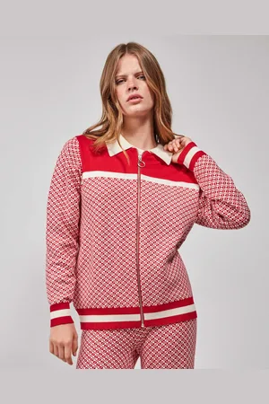 GISELA Chaquetas Chaqueta de punto jacquard, con texturas elegantes para mujer