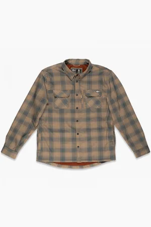 Salty Crew Camisa manga larga Fathom ls tech shacket para hombre