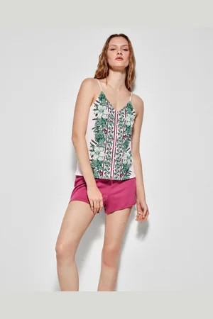GISELA Pijama Pijama corto con camiseta estampada para mujer