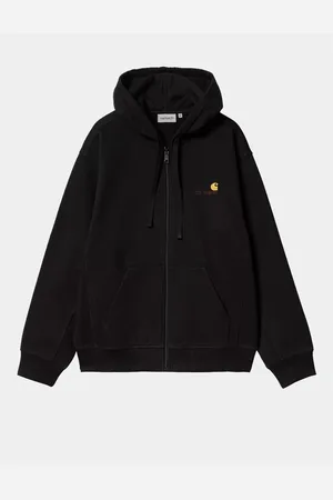 Carhartt Jersey Sudadera Hooded American Script Jacket Negra para hombre