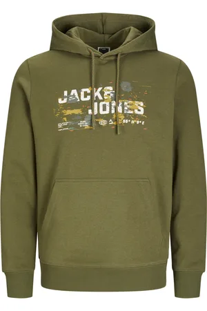 JACK & JONES Jersey 12261670 JCOOUTDOOR LOGO SWEAT HOOD SN TEAL para hombre