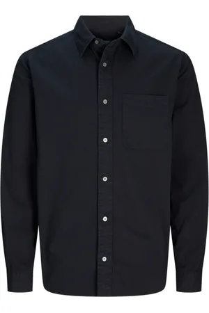 JACK & JONES Camisa manga larga 12265753 JPRCCDOVER TWILL L/S SHIRT SN BLACK BEAUTY para hombre