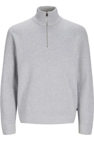 JACK & JONES Jersey 12269288 JPRBLAMILANO STITCH KNIT HALF ZIP JNR LIGHT GREY MELA para niño