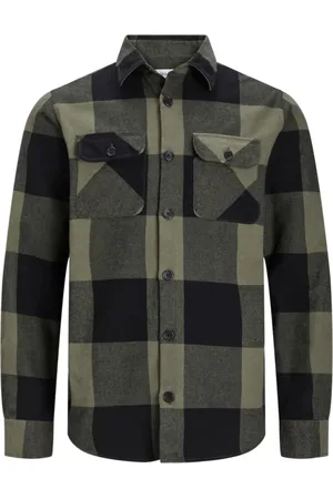 JACK & JONES Camisa manga larga 12248409 JJEDARREN OVERSHIRT LS NOOS DUSTY OLIVE para hombre