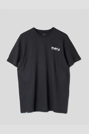 Kavu Camiseta Camiseta Klear Above Etch Art Tee Negra para hombre