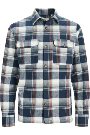 JACK & JONES Camisa manga larga 12260050 JJDARREN FLANNEL CHECK OVERSHIRT LS JNR NAVY BLAZER para niño