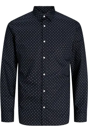 JACK & JONES Camisa manga larga 12260131 JJJOE PRINT SHIRT LS AW24 BLACK DITSY AOP para hombre