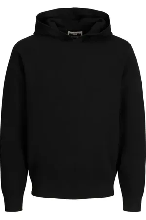 JACK & JONES Jersey 12260051 JCOAERO KNIT HOOD SN BLACK para hombre