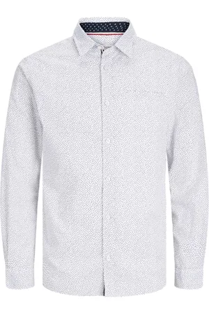 JACK & JONES Camisa manga larga 12235969 JJEREMY DETAIL SHIRT LS NOOS BRIGHT WHITE para hombre