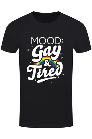 Grindstore Camiseta manga larga Mood: Gay Tired para hombre