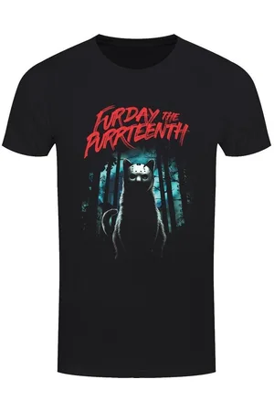 Grindstore Camiseta manga larga Furday The Purrteenth para hombre