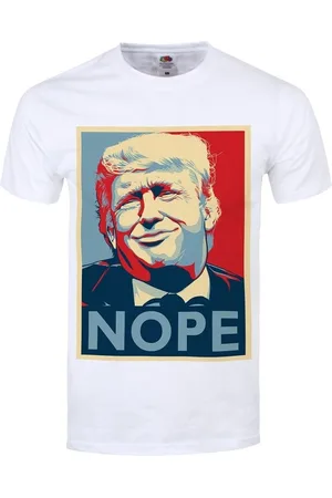 Grindstore Camiseta manga larga Donald Trump Nope para hombre