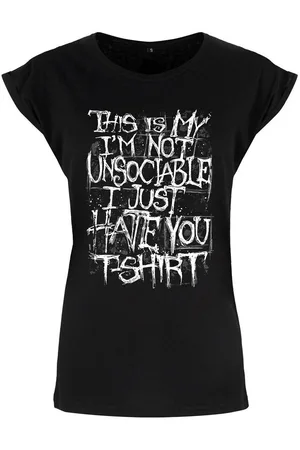 Grindstore Camiseta manga larga Im Not Unsociable para mujer
