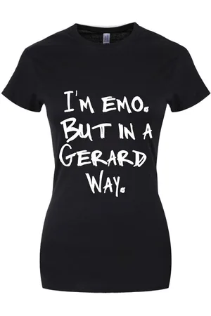 Grindstore Camiseta manga larga Im Emo But In A Gerard Way para mujer