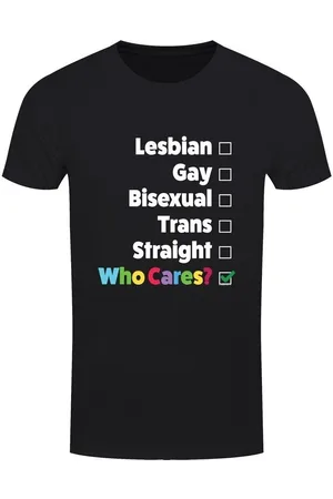 Grindstore Camiseta manga larga Lesbian, Gay Who Cares para hombre