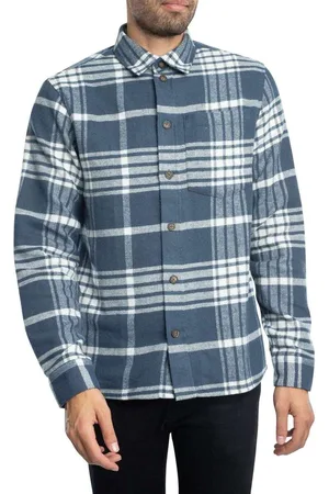 Solid Camisa manga larga Camisa de cuadros Nab para hombre