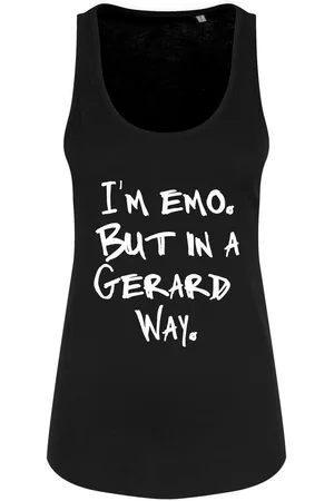 Grindstore Camiseta tirantes Im Emo But In A Gerard Way para mujer