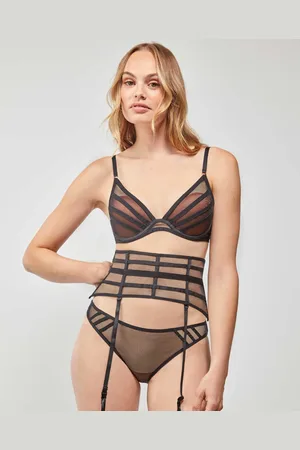 GISELA Liguero Liguero semitransparente con diseño delicado para mujer