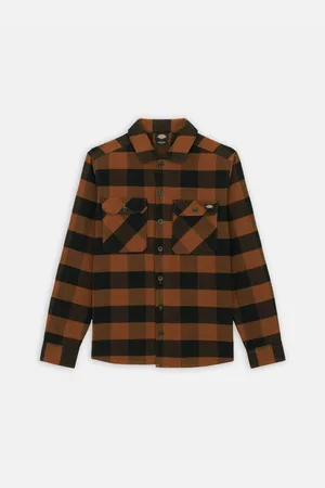 Dickies Camisa manga larga SACRAMENTO DK0A4XR-K181 TOFFEE para hombre