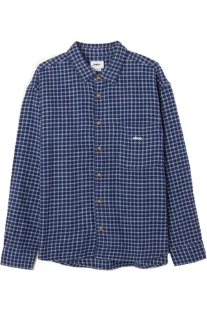 Obey Camisa manga larga Bigwig barry woven para hombre