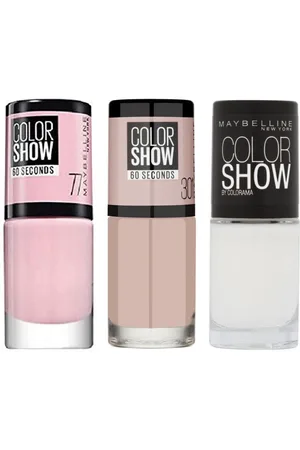 MAYBELLINE New York Esmalte para uñas Set of 3 Colorshow Nail Polishes - 77 Nebline / 301 Lov para mujer