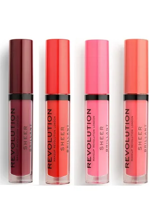 Makeup Revolution Gloss Lot of 4 Sheer Brilliant Lip Glosses - 147 Vampire/ 132 para mujer