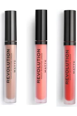 Makeup Revolution Gloss Set of 3 Matte Lip Glosses - 101 Piece of Cake / 107 RB para mujer