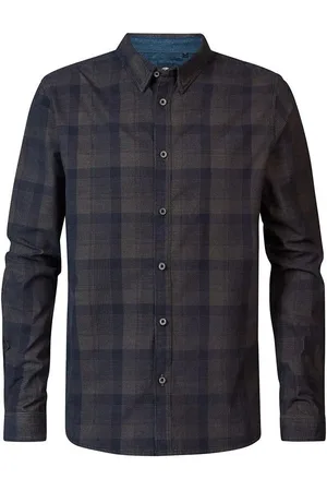 Petrol Industries Camisa manga larga M-3040-SIL411 para hombre
