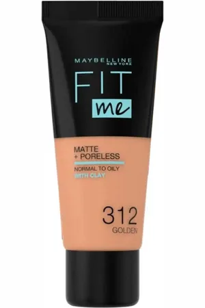 MAYBELLINE New York Base de maquillaje Fit Me Matte Poreless Foundation - 312 Golden para mujer