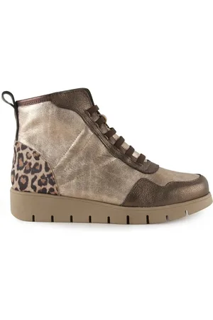 Chamby Botines Botines Casual de Piel metalizada para mujer