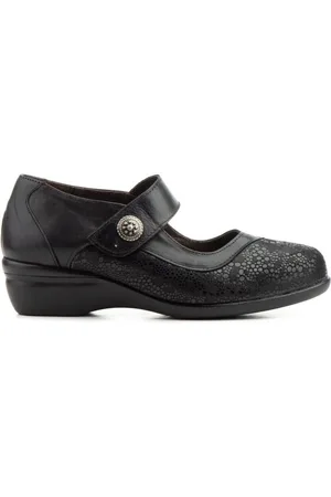 Cbp - Conbuenpie Zapatos de tacón Merceditas Confort de piel negras by CBP para mujer