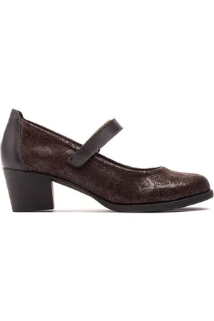 Cbp - Conbuenpie Zapatos de tacón Zapatos Confort de piel marrones con tacón para mujer
