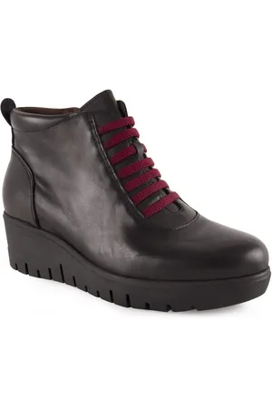 Chamby Botines Botines con Cuña de piel negros para mujer