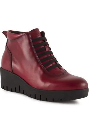 Chamby Botines Botines con Cuña de piel rojos para mujer
